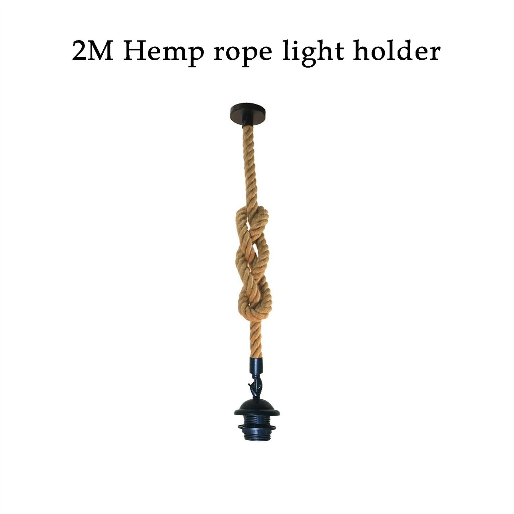 Retro Hemp Rope Pendant E27 Holder Ceiling Light Decor~1358-7