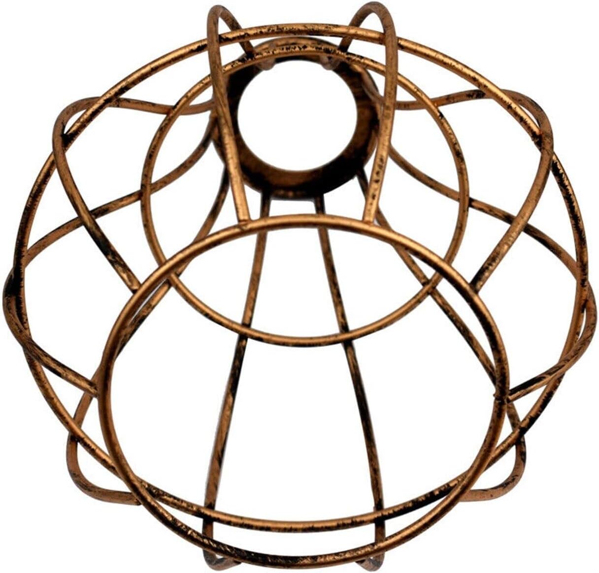 Wire Cage Brushed Copper Vintage Ceiling Light ~2847-3
