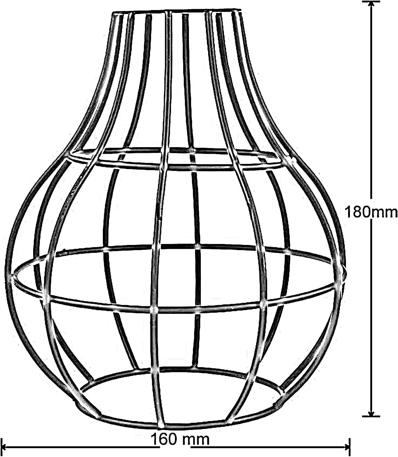 Wire Cage Brushed Copper Vintage Ceiling Light ~2847-1