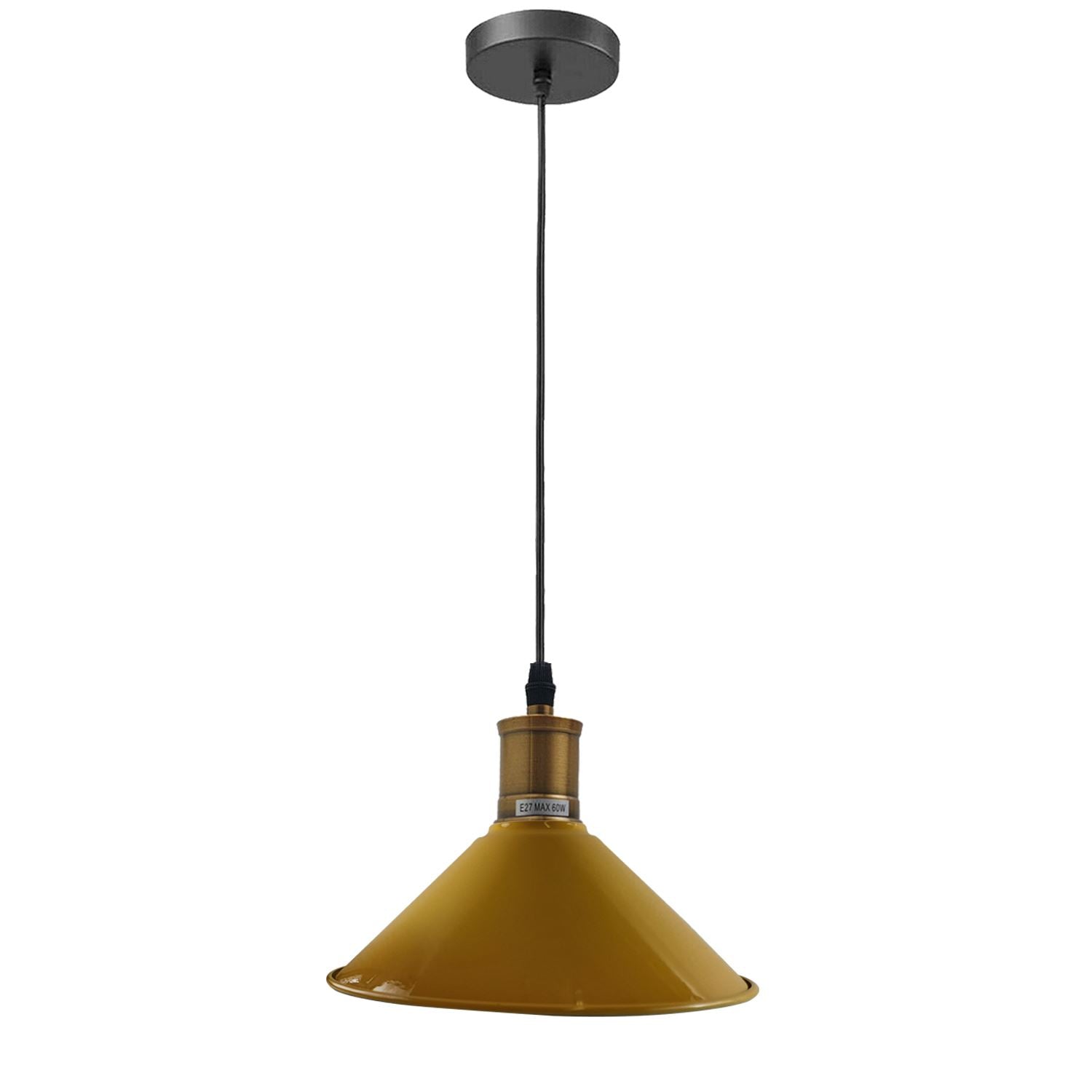 Vintage Industrial Pendant Light_Metal Shade Lamp~1420-8