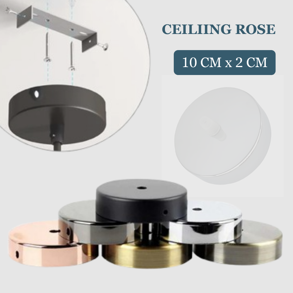 100mm x 20mm Side Fiting Single Outlet Ceiling Rose ~1474-0