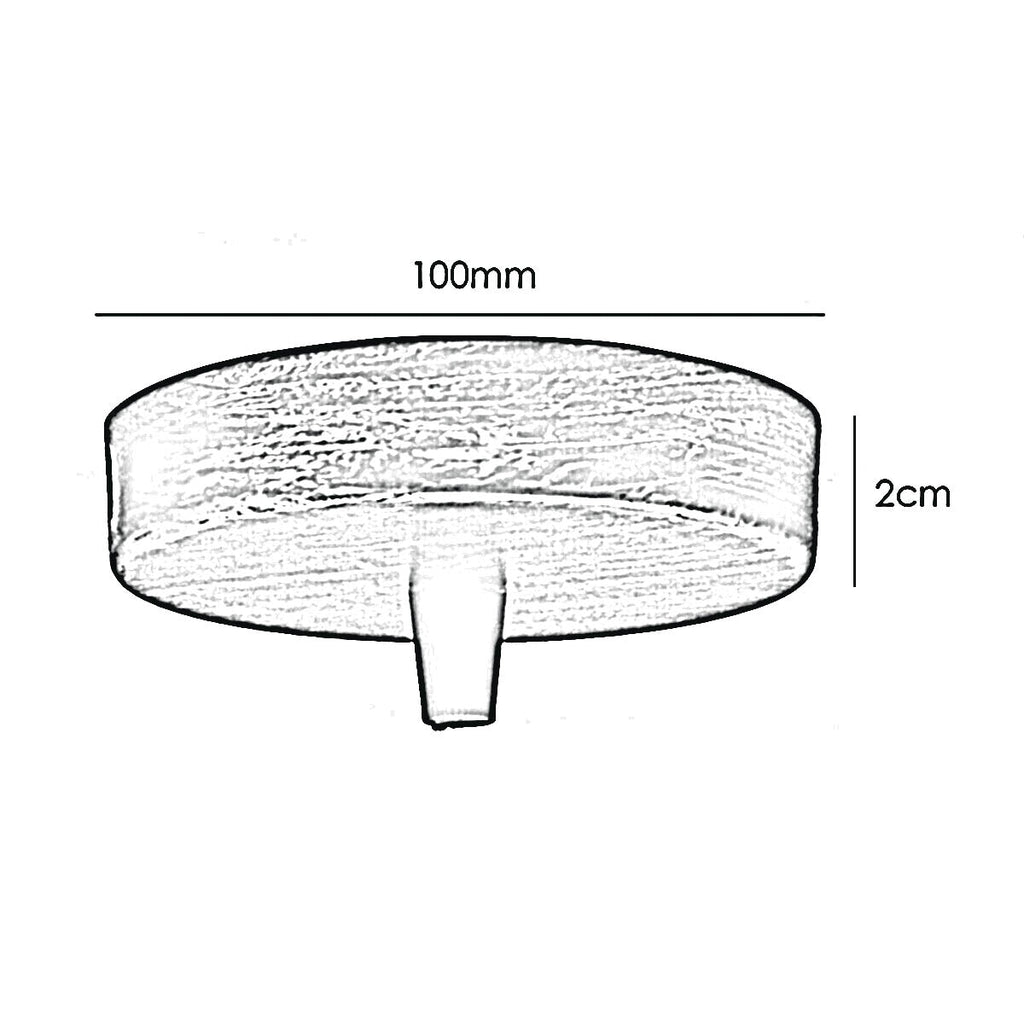 100mm x 20mm Side Fiting Single Outlet Ceiling Rose ~1474-2