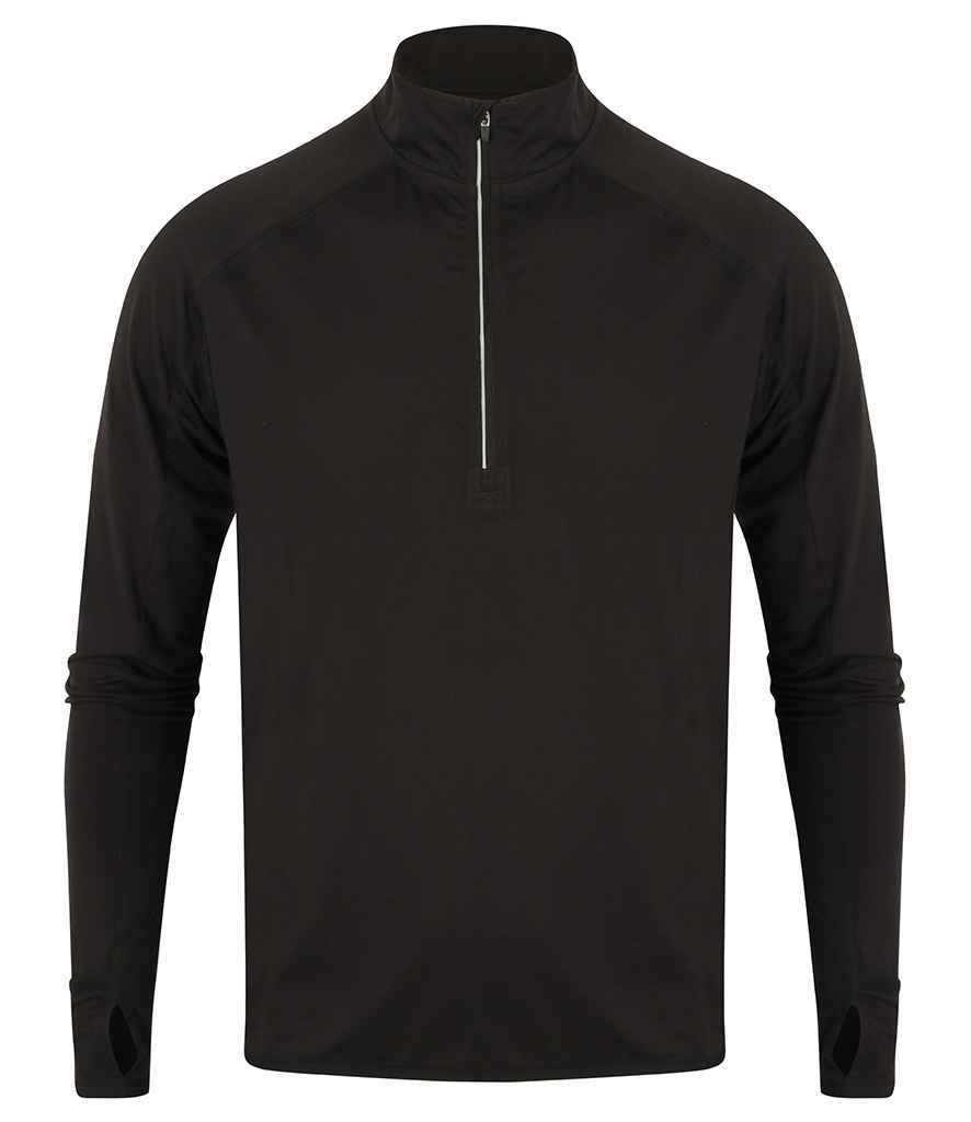 Tombo - Long Sleeve Zip Neck Performance Top-1