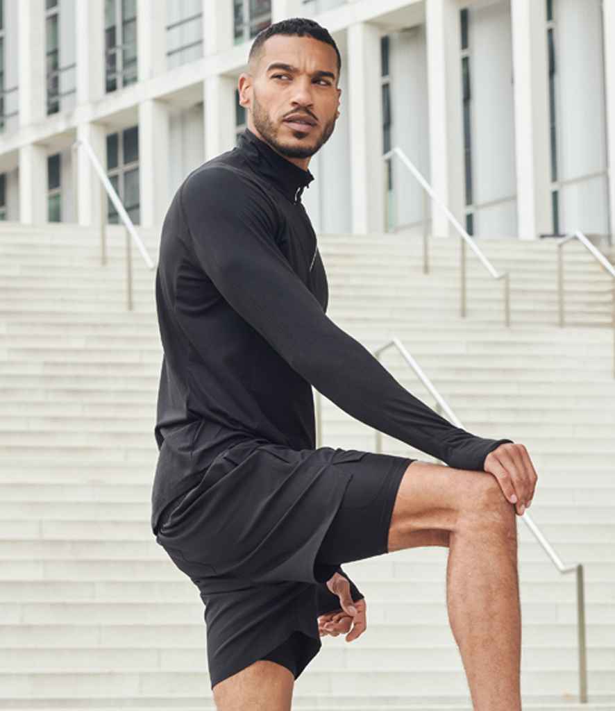 Tombo - Long Sleeve Zip Neck Performance Top-0