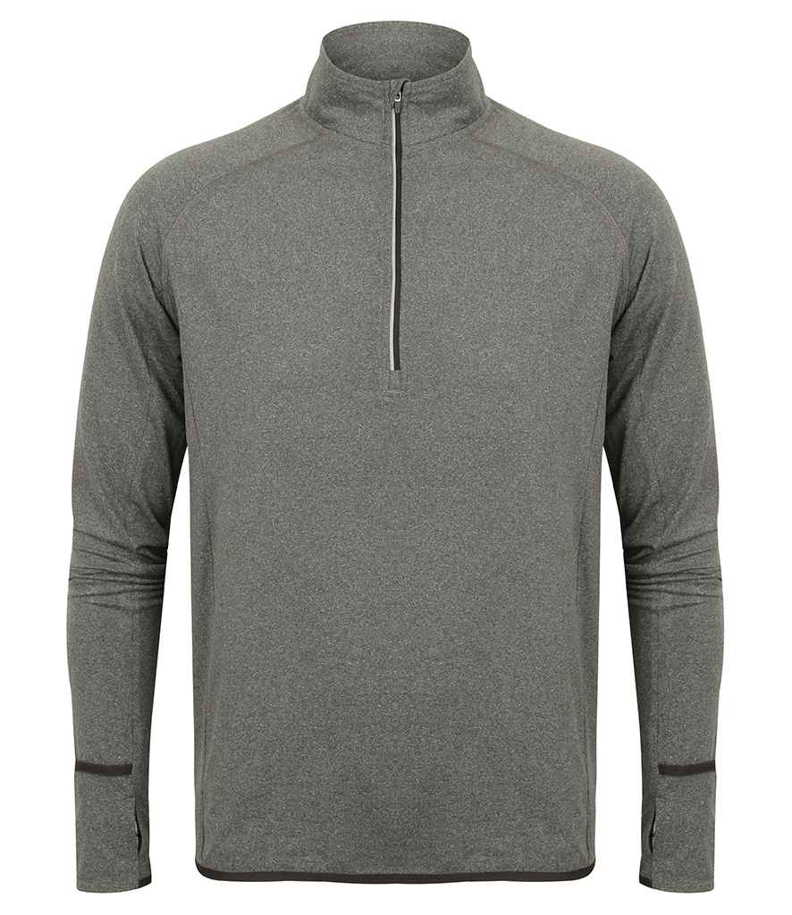 Tombo - Long Sleeve Zip Neck Performance Top-4
