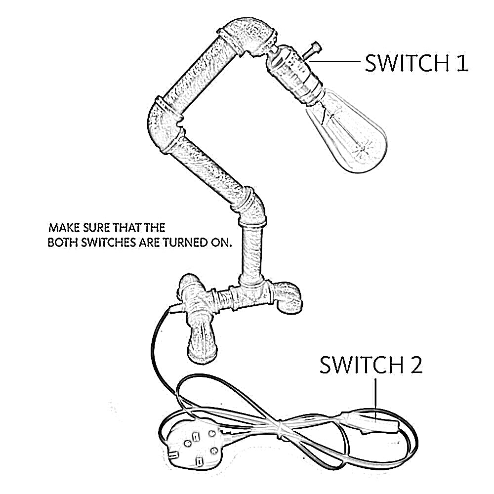 Budget-Friendly Table Lamps Iron Steampunk ~2836-4