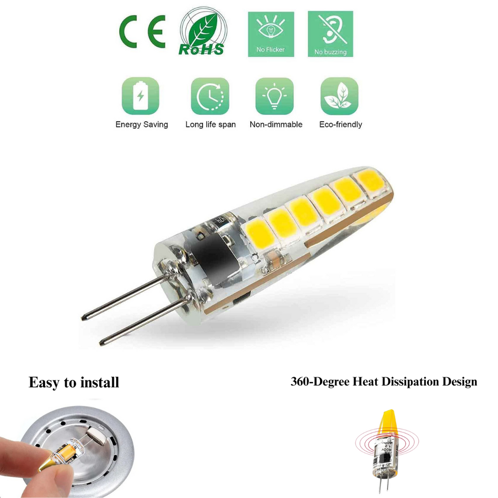 G4 COB LED – 3W Cool White | 12V DC | Replaces Halogen Bulbs~5033-1