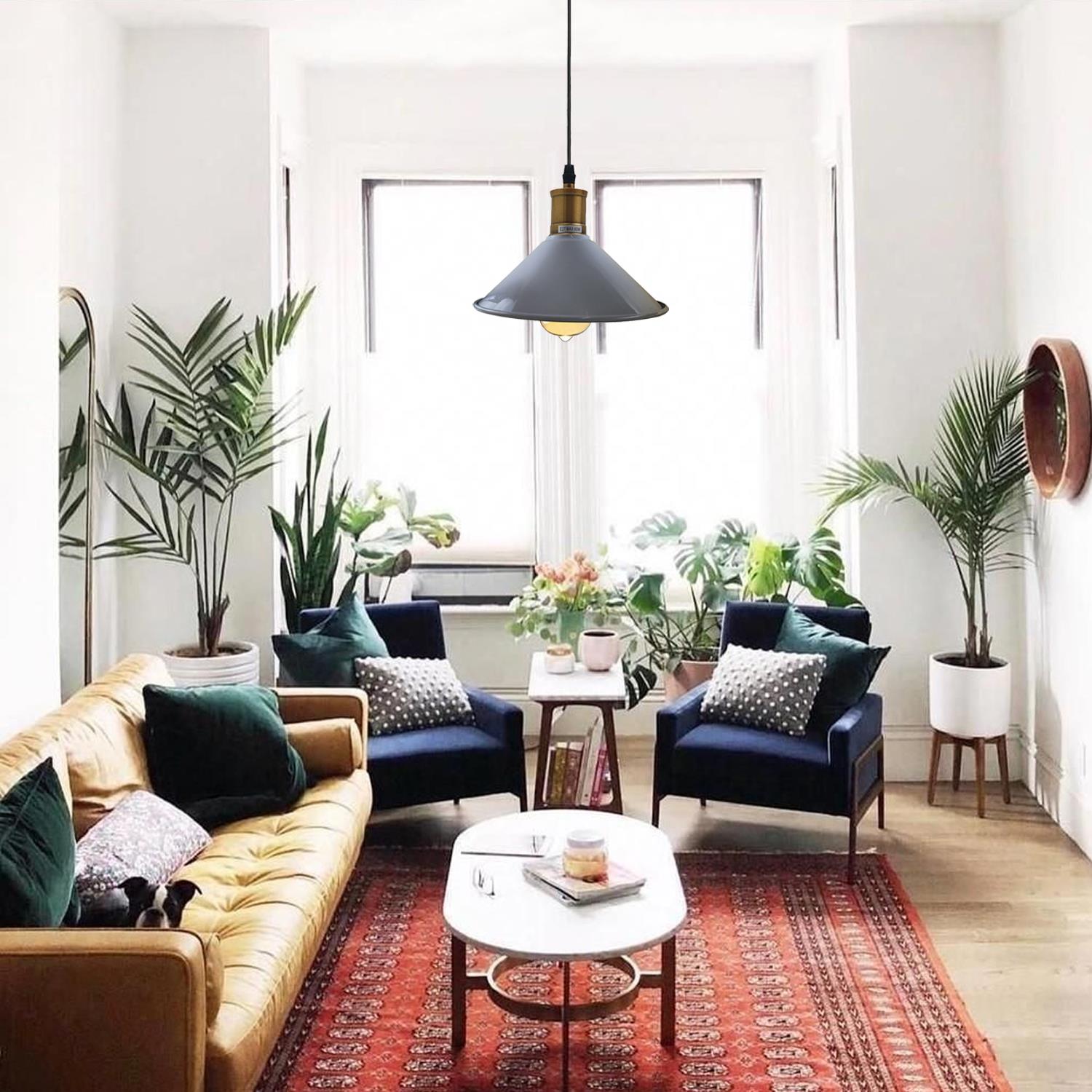 Vintage Industrial Pendant Light_Metal Shade Lamp~1420-2