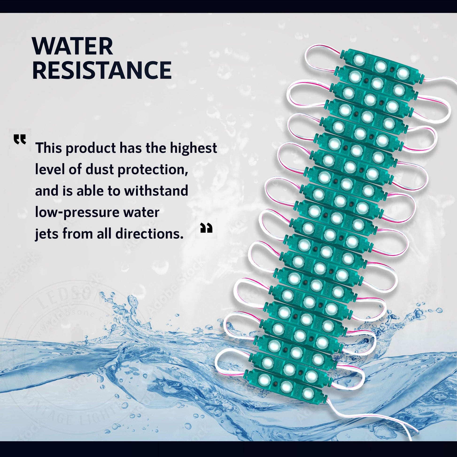 LED Strip Lights Green IP67 12V Waterproof SMD Injection Light ~5245-4